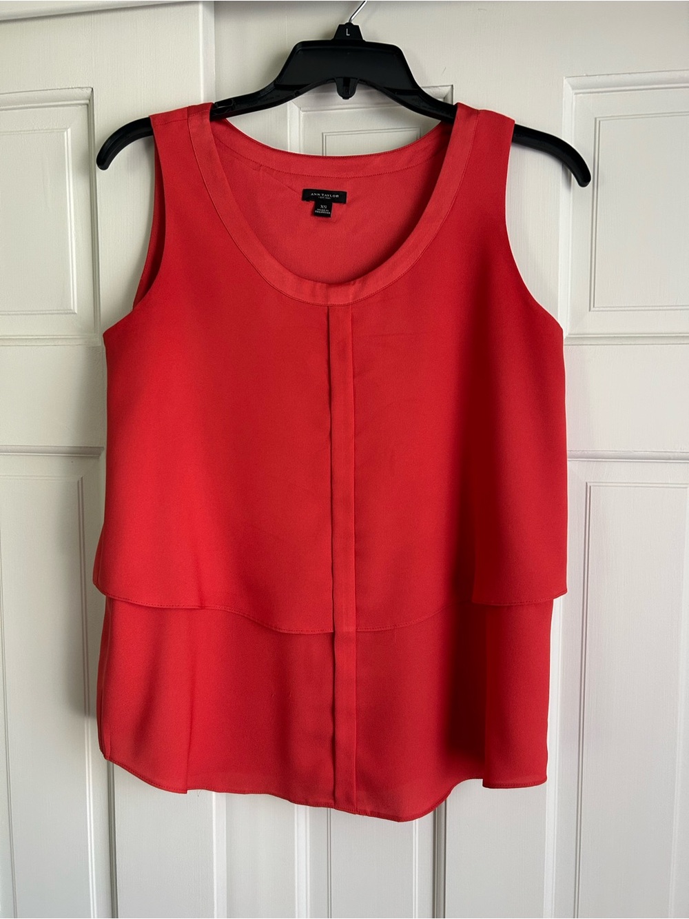 Ann Taylor Coral Layered Business Casual Top